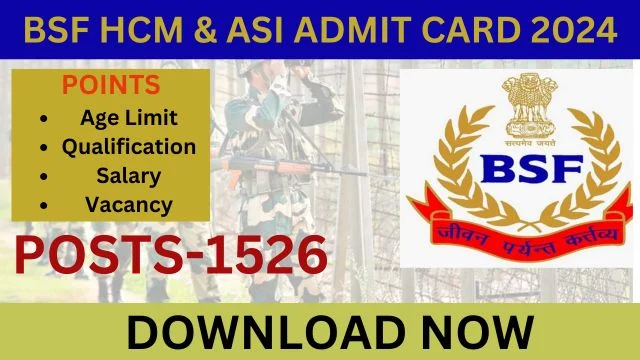 BSF HCM Admit Card 2024